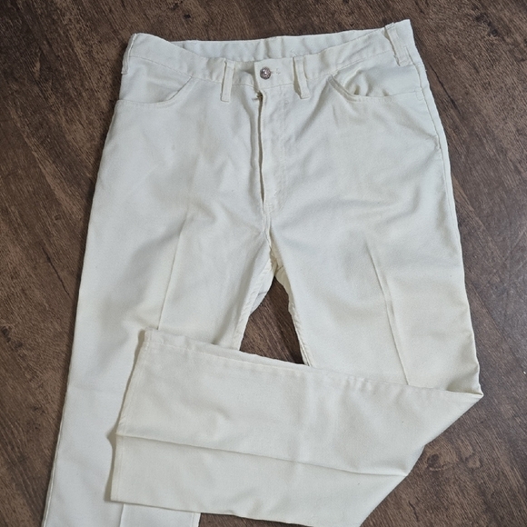 LEVI'S VINTAGE Men's Off White Pants Jeans Black Label 34 X 32 - Picture 1 of 9